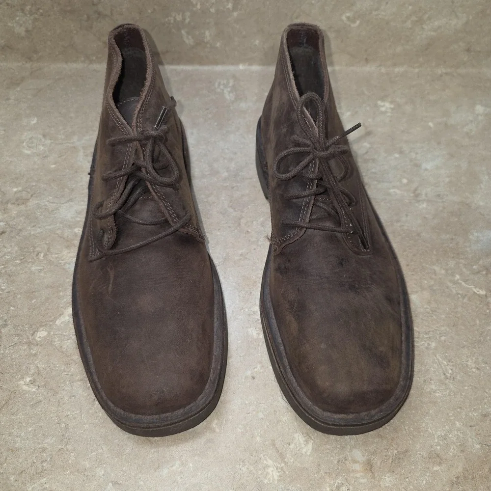 VTG Arizona Jean Company Chukka Ankle Boots Men 9 Brown Leather Lace Up Casual